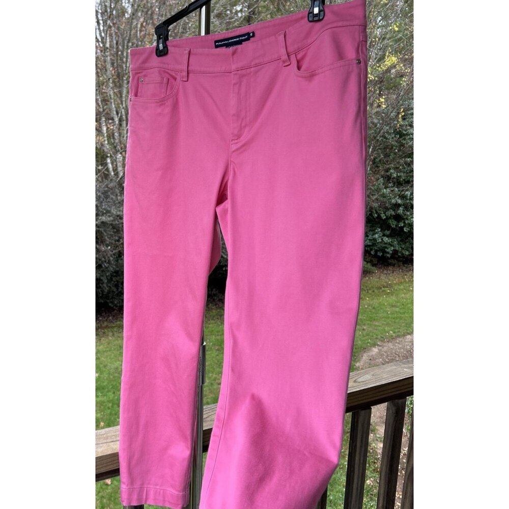 RALPH LAUREN GOLF Wmn-sz10 Pant Stretch Athletic pink EUC Preppy RLX
